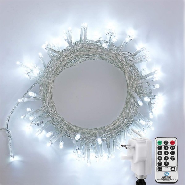 Geemoo Christmas Fairy Lights Mains Powered, 66ft/...
